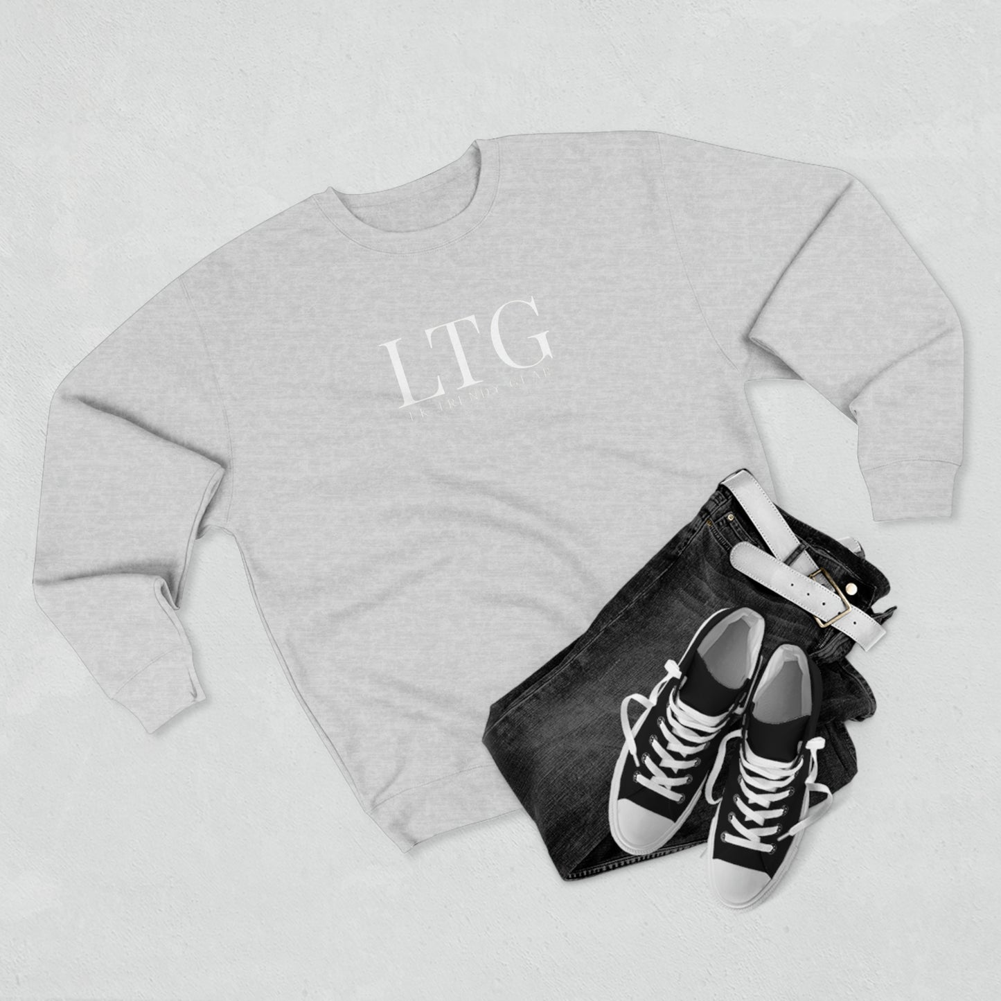 LK trendy Unisex Crewneck Sweatshirt with large chest Logo