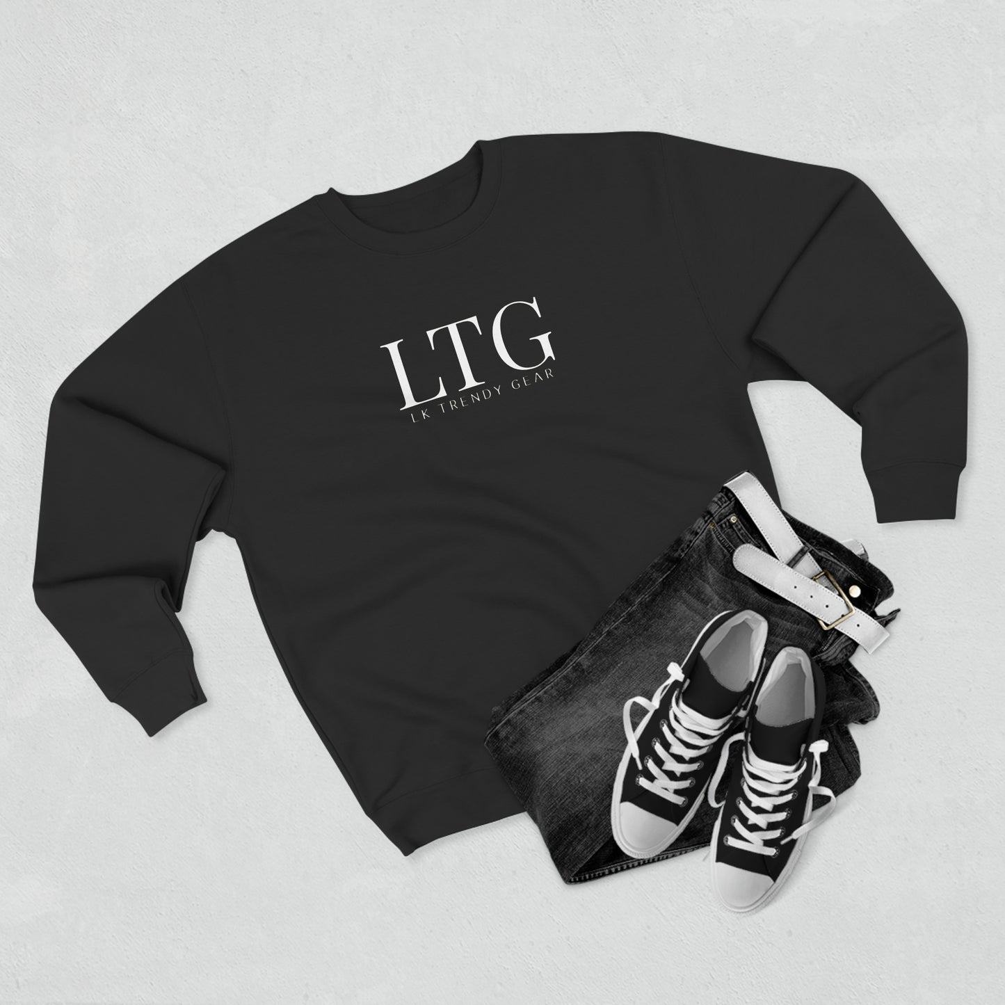 LK trendy Unisex Crewneck Sweatshirt with large chest Logo