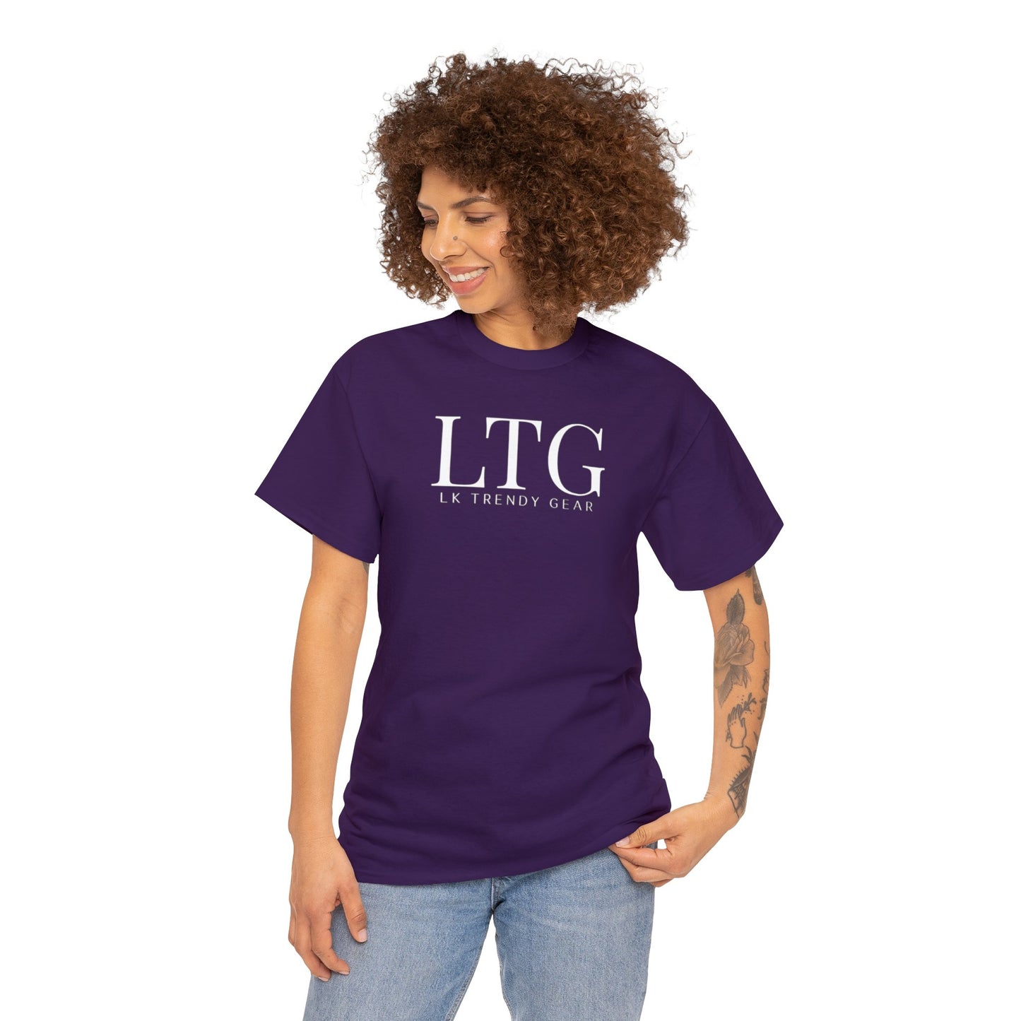 LK Trendy Unisex Heavy Cotton Tee With Large chest Logo