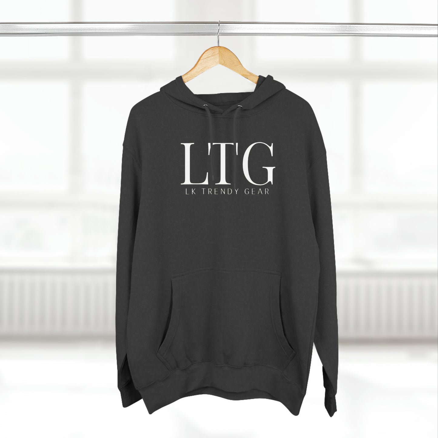 LK Trendy Three-Panel Fleece Hoodie with large logo