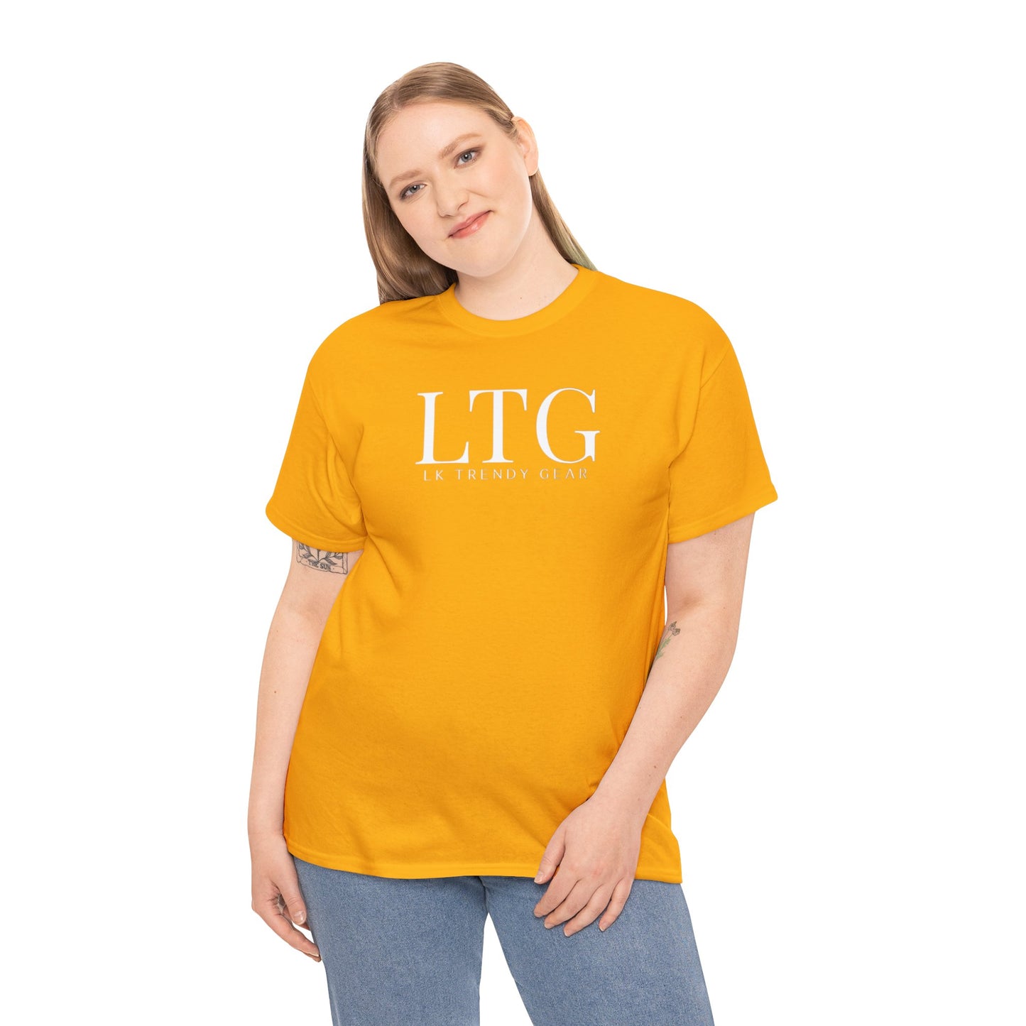 LK Trendy Unisex Heavy Cotton Tee With Large chest Logo