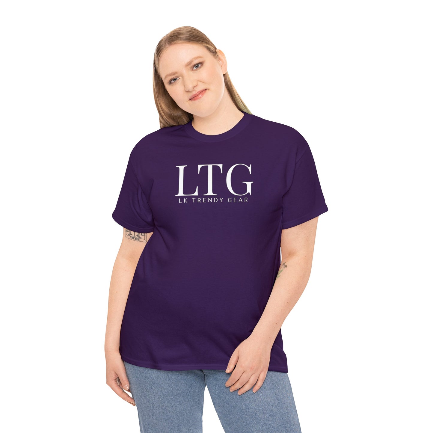 LK Trendy Unisex Heavy Cotton Tee With Large chest Logo