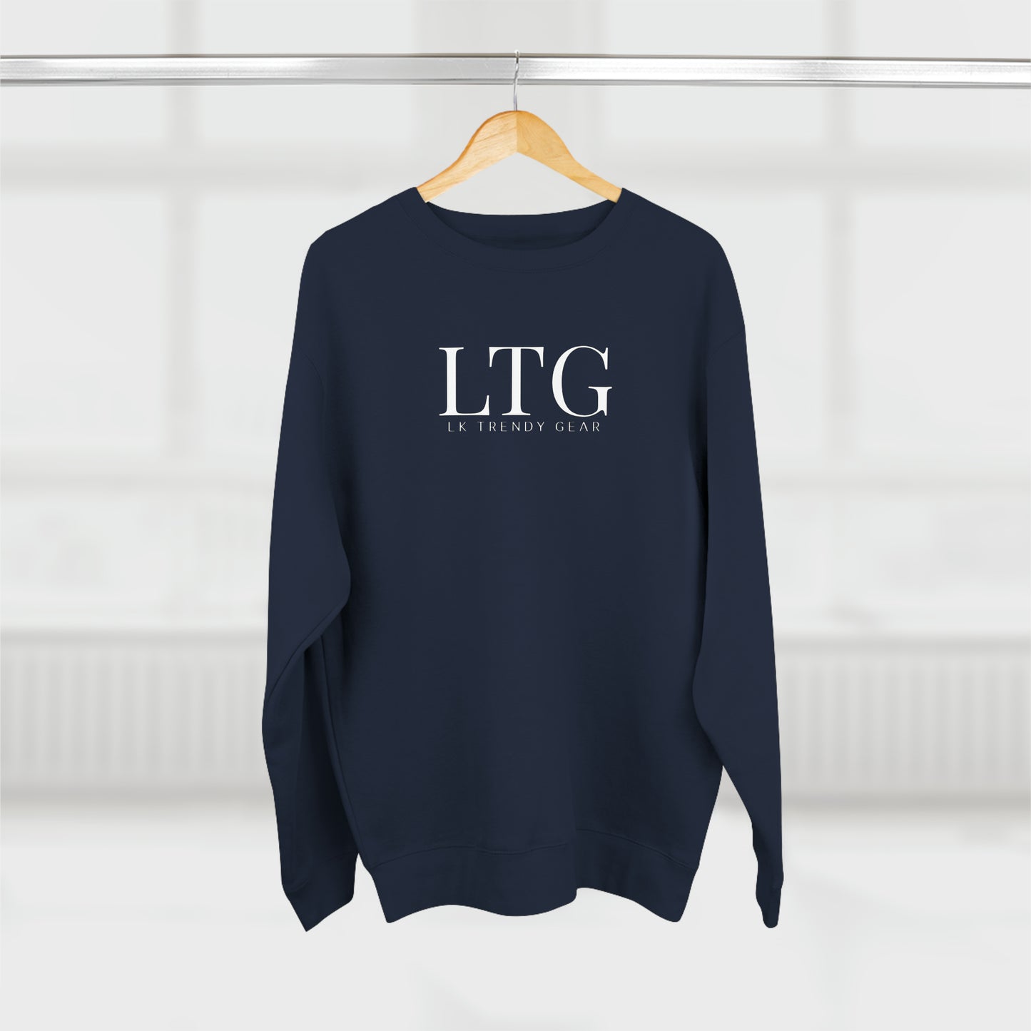 LK trendy Unisex Crewneck Sweatshirt with large chest Logo