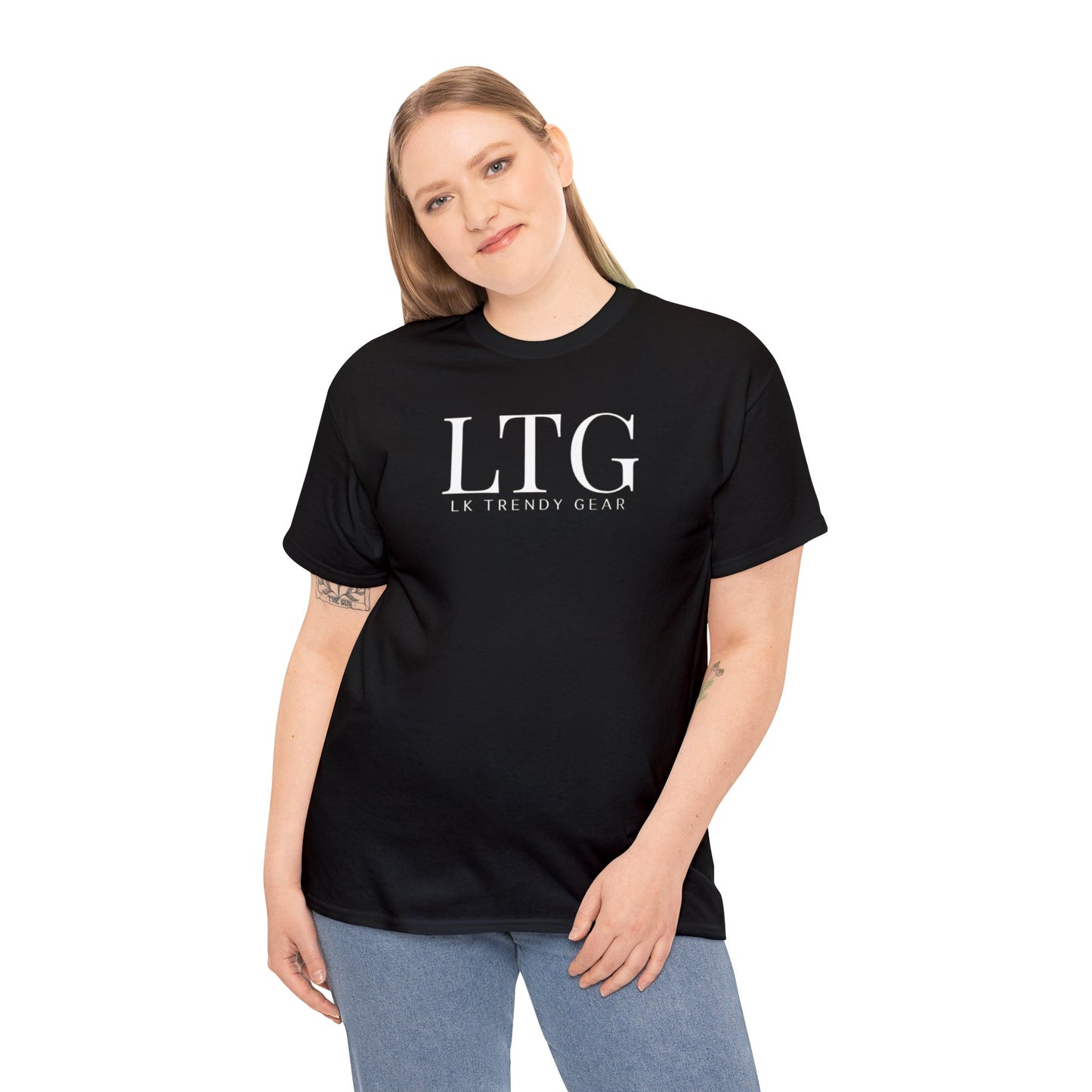 LK Trendy Unisex Heavy Cotton Tee With Large chest Logo