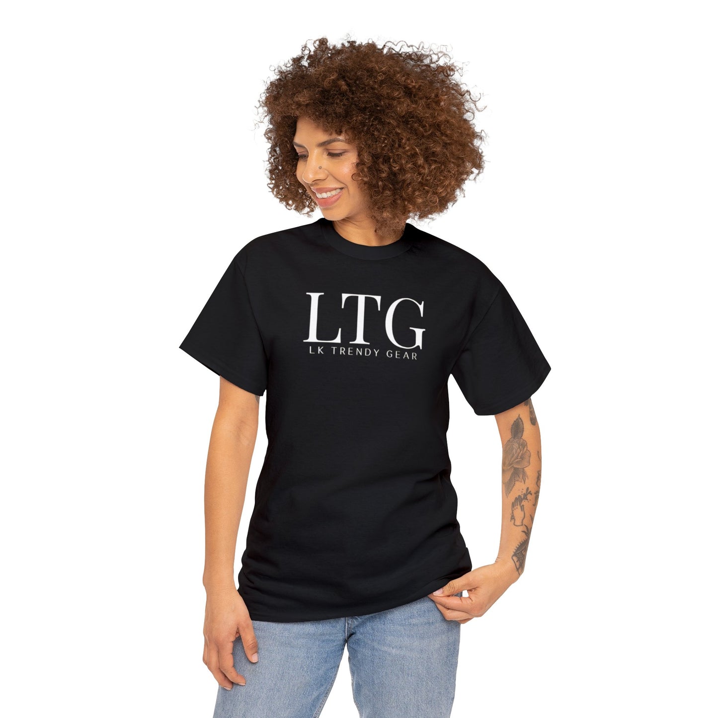 LK Trendy Unisex Heavy Cotton Tee With Large chest Logo