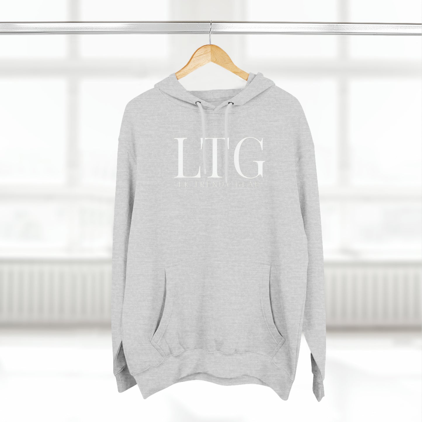 LK Trendy Three-Panel Fleece Hoodie with large logo