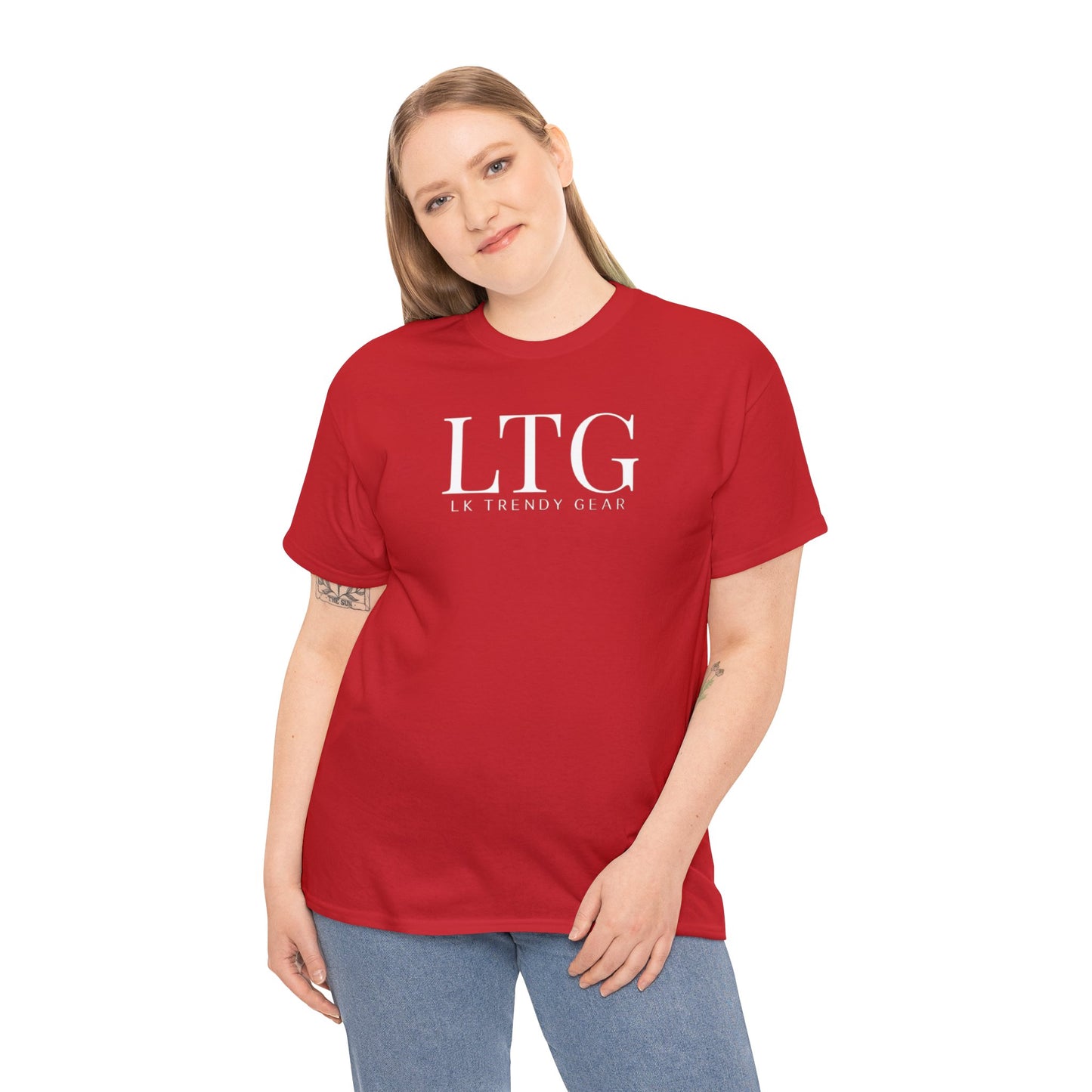 LK Trendy Unisex Heavy Cotton Tee With Large chest Logo