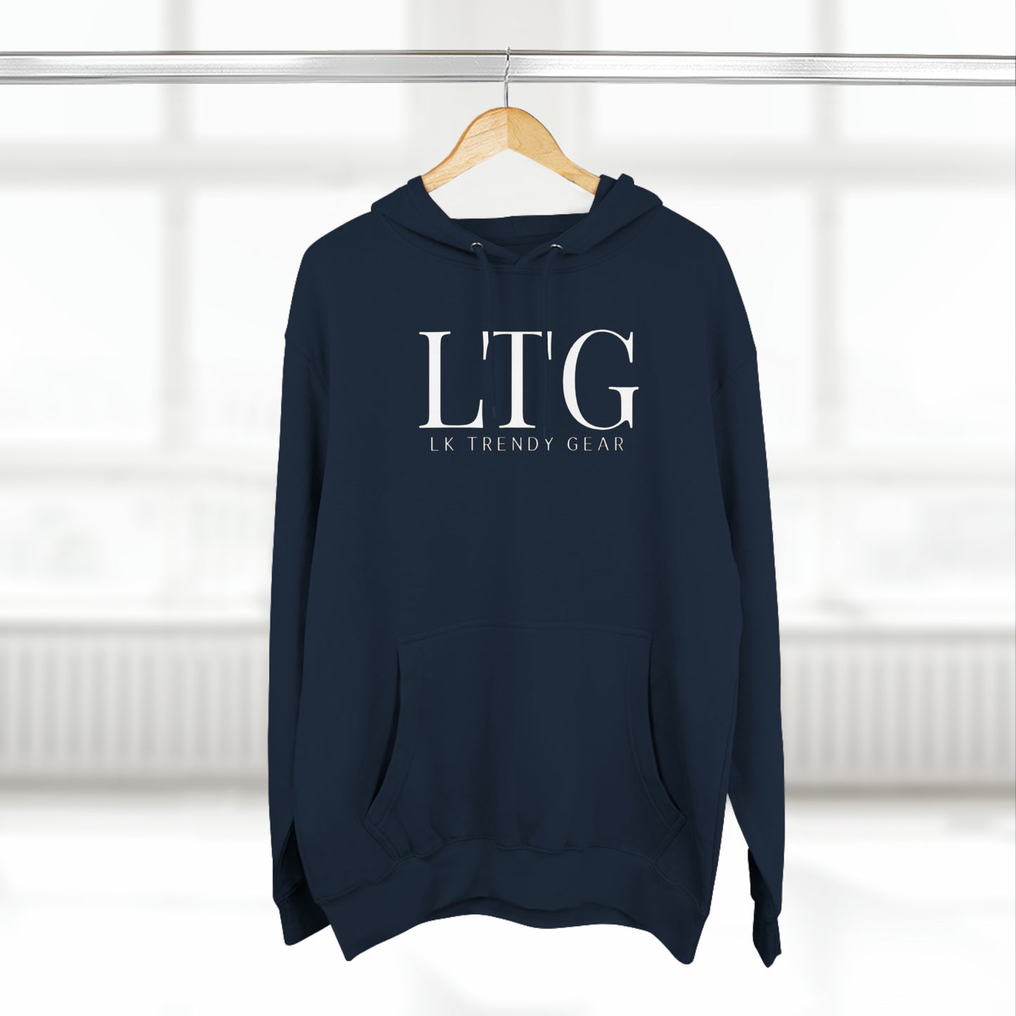 LK Trendy Three-Panel Fleece Hoodie with large logo